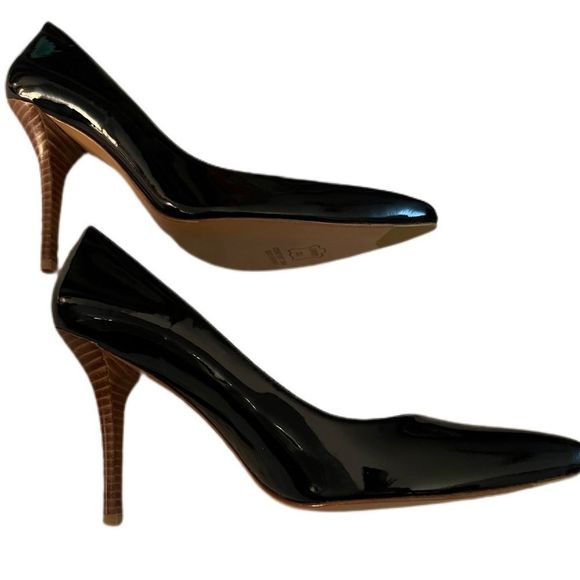 NWT $450* Stuart Weitzman | Power | Black Patent Leather | Heels | Size 9.5 - Picture 2 of 11